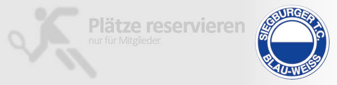 TC BW Siegburg e.V. - Reservierungssystem - Anmelden